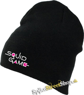 Čierna zimná čiapka SQUID GAME - Logo Black Beanie (-50%=VÝPREDAJ)