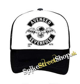 AVENGED SEVENFOLD - DeathBat - čiernobiela sieťkovaná šiltovka model "Trucker" (-50%=VÝPREDAJ)