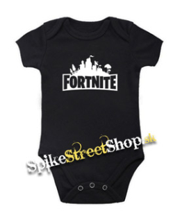 FORTNITE - Logo - čierne detské body (-50%=VÝPREDAJ)