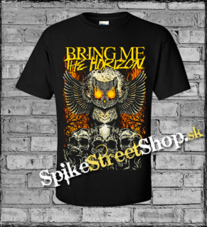 BRING ME THE HORIZON - Owl Skull - čierne pánske tričko (-60%=VÝPREDAJ)