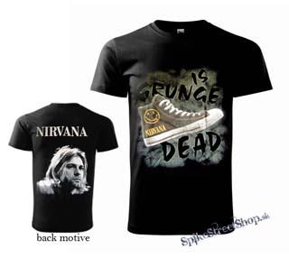 NIRVANA - Grunge is Dead - čierne pánske tričko