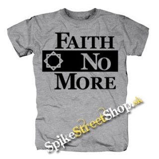 FAITH NO MORE - Logo - sivé pánske tričko (-30%=VÝPREDAJ)