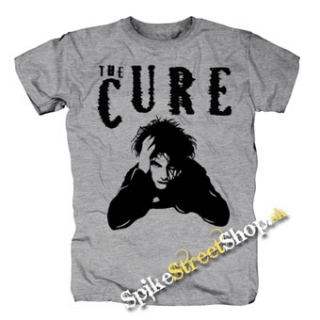 THE CURE - Robert Smith Portrait - sivé pánske tričko (-50%=VÝPREDAJ)