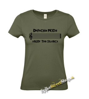 DEPECHE MODE - Enjoy The Silence - khaki dámske tričko