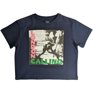 CLASH - London Calling - modré dámske tričko crop top KR