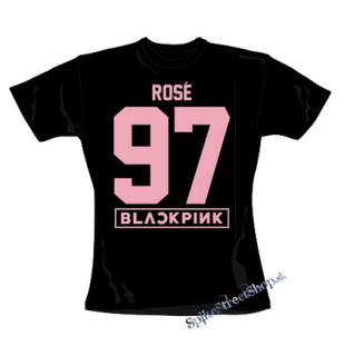 BLACKPINK - ROSÉ 97 - Pink Number Years - čierne dámske tričko