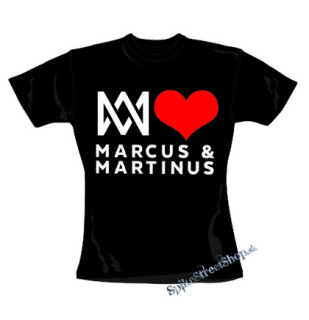 I LOVE MARCUS & MARTINUS - čierne dámske tričko