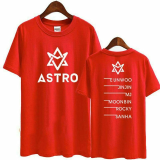 ASTRO - Logo & Names- červené pánske tričko