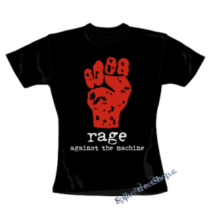 RAGE AGAINST THE MACHINE - Logo Paw - čierne dámske tričko