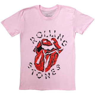 ROLLING STONES - Hackney Diamonds Painted Tongue - ružové pánske tričko