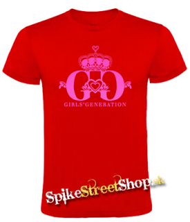 GIRLS' GENERATION - Pink Logo - červené pánske tričko