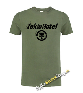 TOKIO HOTEL - Logo - olivové pánske tričko