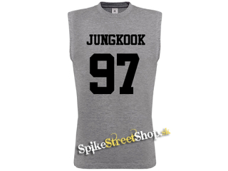 JUNGKOOK - 97 - Šedé pánske tričko bez rukávov