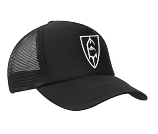 EMPEROR - Logo Crest - čierna sieťkovaná šiltovka model "Trucker"