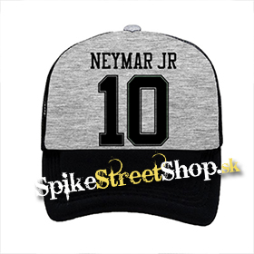 NEYMAR JR - 10 - šedočierna sieťkovaná šiltovka model "Trucker"