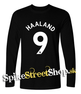 ERLING HAALAND - 9 - čierne pánske tričko s dlhými rukávmi