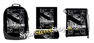 Hurá do školy - sada LED ZEPPELIN - Vintage Zeppelin (ruksak, peračník a vak na prezuvky)