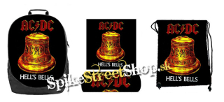 Hurá do školy - sada AC/DC - Hells Bells Gold (ruksak, peračník a vak na prezuvky)