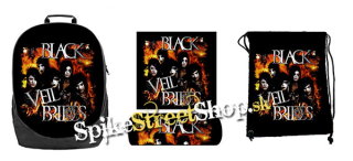 Hurá do školy - sada BLACK VEIL BRIDES - Set The World On Fire (ruksak, peračník a vak na prezuvky)