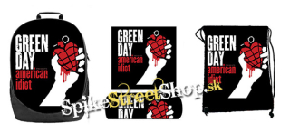 Hurá do školy - sada GREEN DAY - American Idiot (ruksak, peračník a vak na prezuvky)