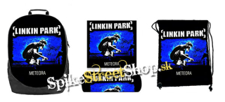 Hurá do školy - sada LINKIN PARK - Meteora Blue (ruksak, peračník a vak na prezuvky)