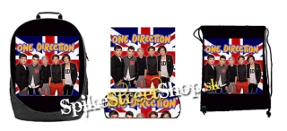 Hurá do školy - sada ONE DIRECTION - UK Flag & Band (ruksak, peračník a vak na prezuvky)