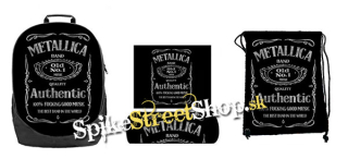 Hurá do školy - sada METALLICA - Jack Daniels Motive (ruksak, peračník a vak na prezuvky)