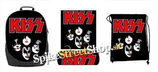 Hurá do školy - sada KISS - Band Red Logo (ruksak, peračník a vak na prezuvky)