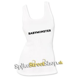 BABYMONSTER - Logo Kpop Band - Ladies Vest Top - biele