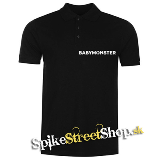 BABYMONSTER - Logo Kpop Band - čierna pánska polokošeľa