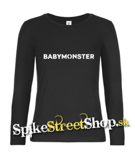 BABYMONSTER - Logo Kpop Band - čierne dámske tričko s dlhými rukávmi