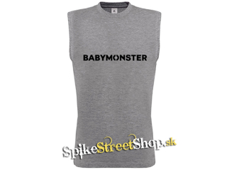 BABYMONSTER - Logo Kpop Band - Šedé pánske tričko bez rukávov