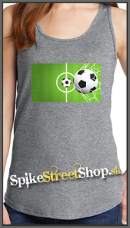 FUTBAL - Football Motive 1 - Ladies Vest Top - šedé