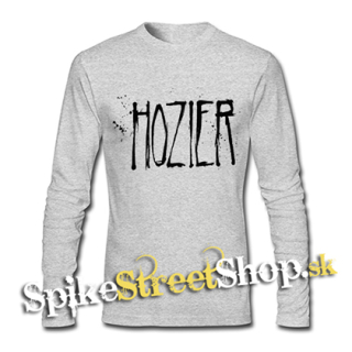 HOZIER - Logo Singer - šedé detské tričko s dlhými rukávmi