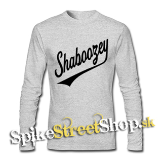 SHABOOZEY - Logo Singer - šedé pánske tričko s dlhými rukávmi