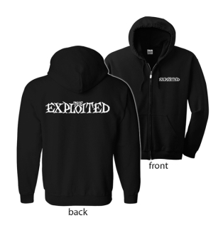 EXPLOITED - Logo White - čierna detská mikina na zips