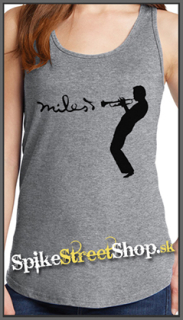 MILES DAVIS - Icon Jazz Inovator - Ladies Vest Top - šedé