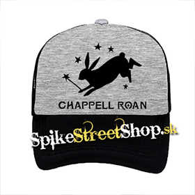 CHAPPELL ROAN - Rabbit Star Logo - šedočierna sieťkovaná šiltovka model "Trucker"