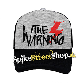 THE WARNING - Logo - šedočierna sieťkovaná šiltovka model "Trucker"