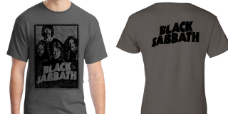 BLACK SABBATH - Band - šedé pánske tričko