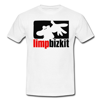 LIMP BIZKIT - Spray Logo Red Black - biele pánske tričko