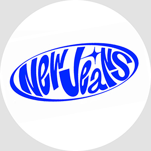 Podložka pod myš NEWJEANS - Logo Blue - okrúhla