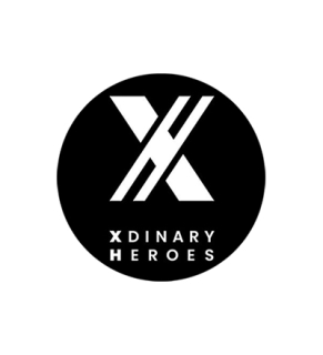 XDINARY HEROES - Logo - okrúhla podložka pod pohár