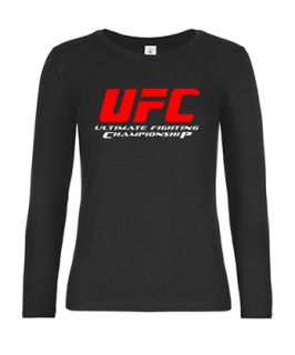 UFC - Ultimate Fighting Championship Logo - čierne dámske tričko s dlhými rukávmi