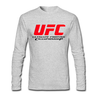 UFC - Logo - šedé pánske tričko s dlhými rukávmi