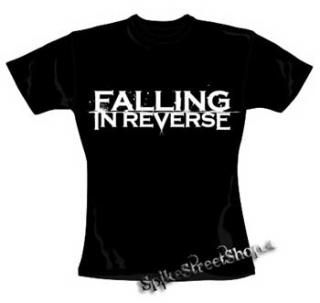 FALLING IN REVERSE - biele logo - čierne dámske tričko