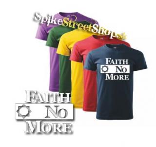 FAITH NO MORE - White Logo - farebné pánske tričko