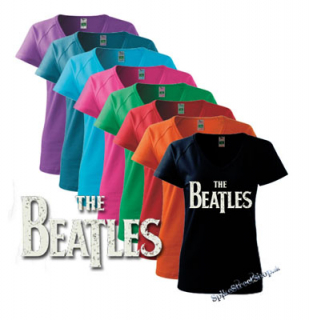 BEATLES - Logo Vintage - farebné dámske tričko
