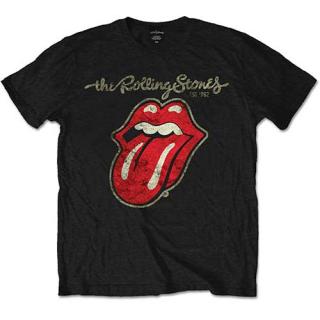 ROLLING STONES - Plastered Tongue - čierne pánske tričko