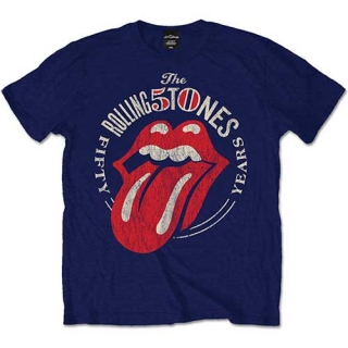 ROLLING STONES - 50th Anniversary Vintage - modré pánske tričko